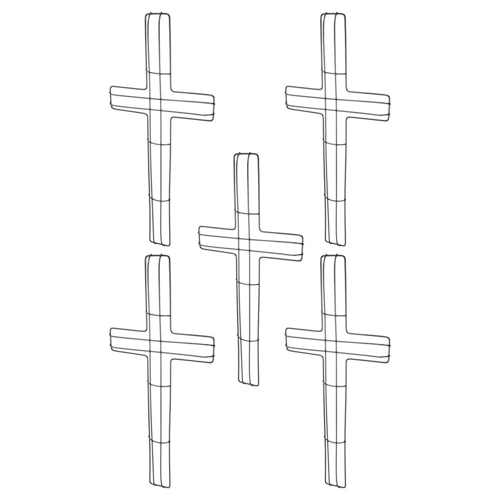 Wreath Form Wire - 5Pcs Floral Wreath Iron Frame Cross