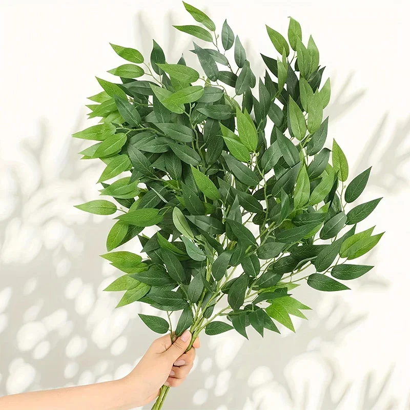 Ruscus Stem Faux - 3PCS Artificial Plants Italian Ruscus Greenery