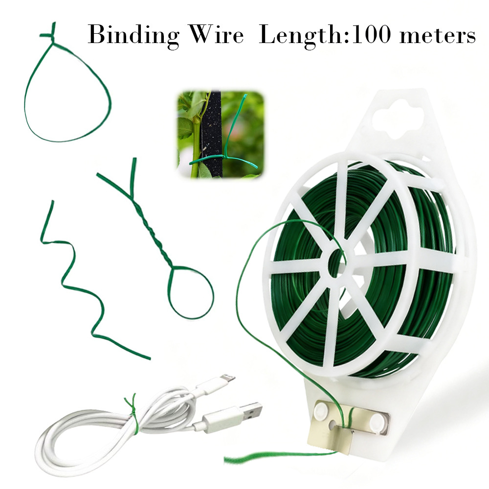 Florist Supp - 1-3pcs 100M Garden Strapping Wire Flexible