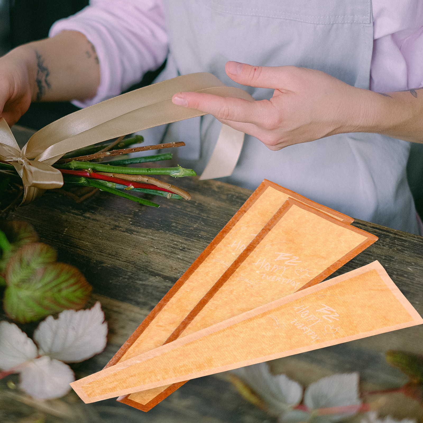 60Pcs Sturdy Kraft Paper Singl - Flower Wrap Kraft 리뷰 및 가격