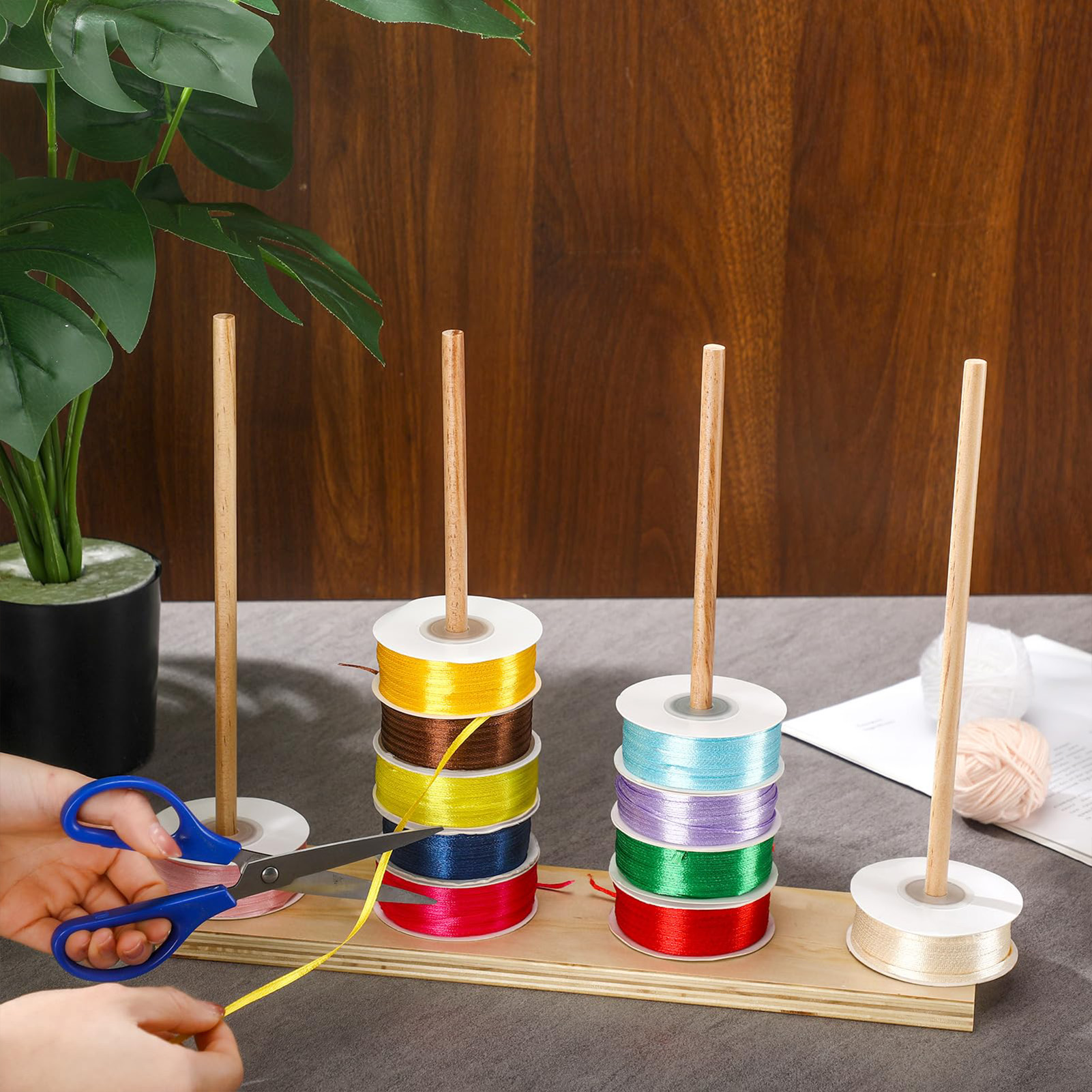 Wooden Ribbon Rack Storage Org - Florist Supply Ribbon 리뷰 및 가격