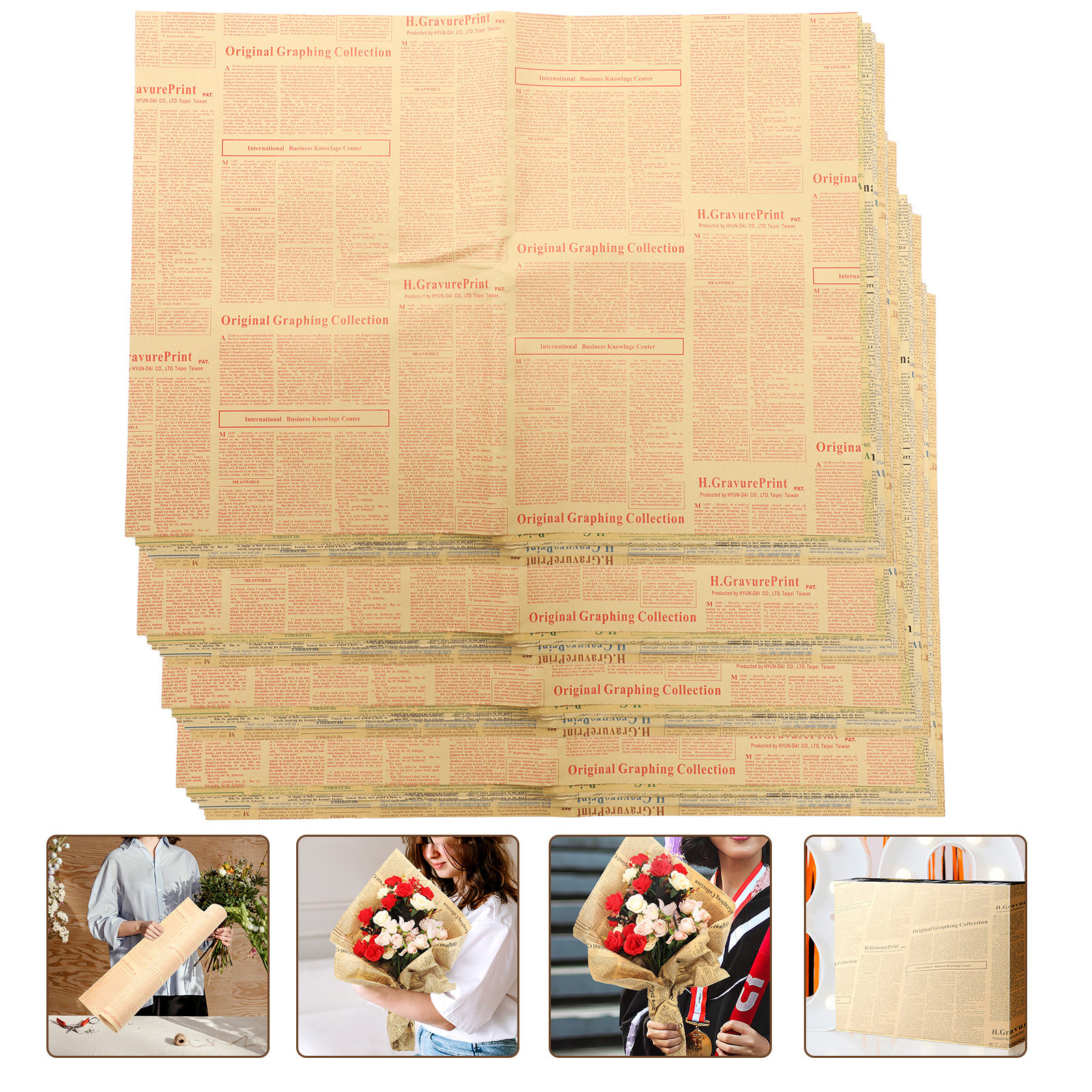 20Pcs Kraft Wrapping Paper Vin - Flower Wrap Kraft 리뷰 및 가격