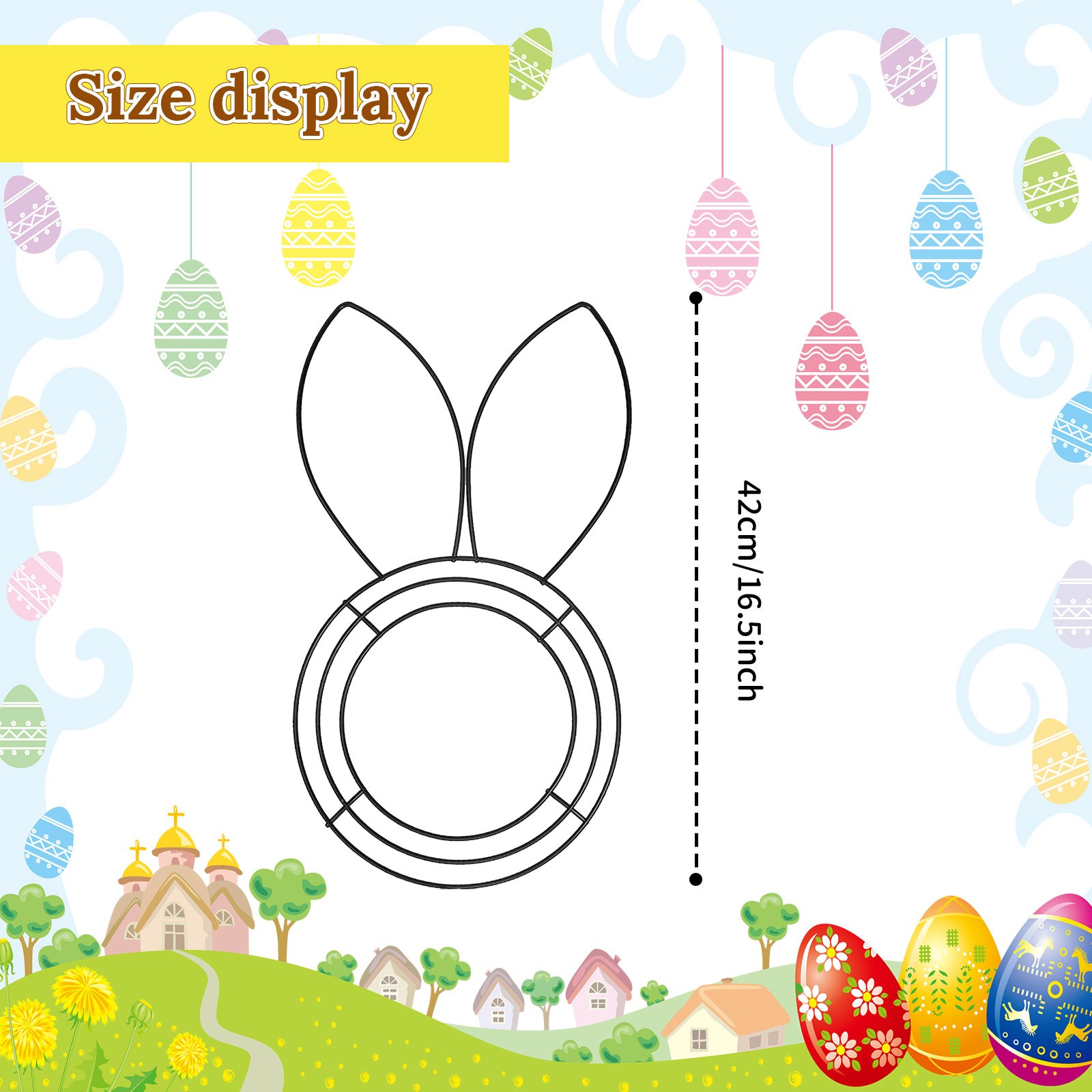 Easter Bunny Shaped Wire Wreat - Wreath Form Wire 리뷰 및 가격