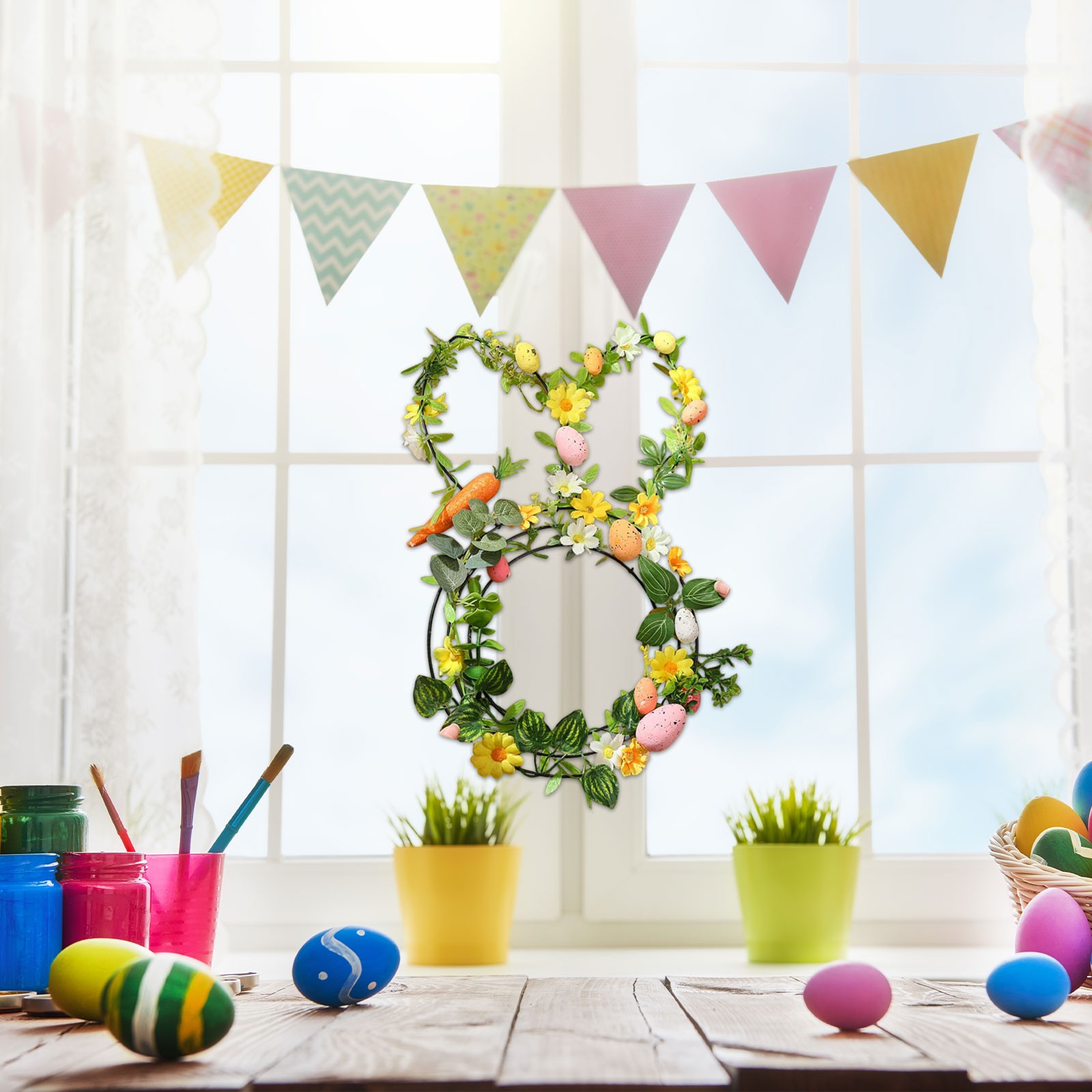 Easter Bunny Shaped Wire Wreat - Wreath Form Wire 리뷰 및 가격