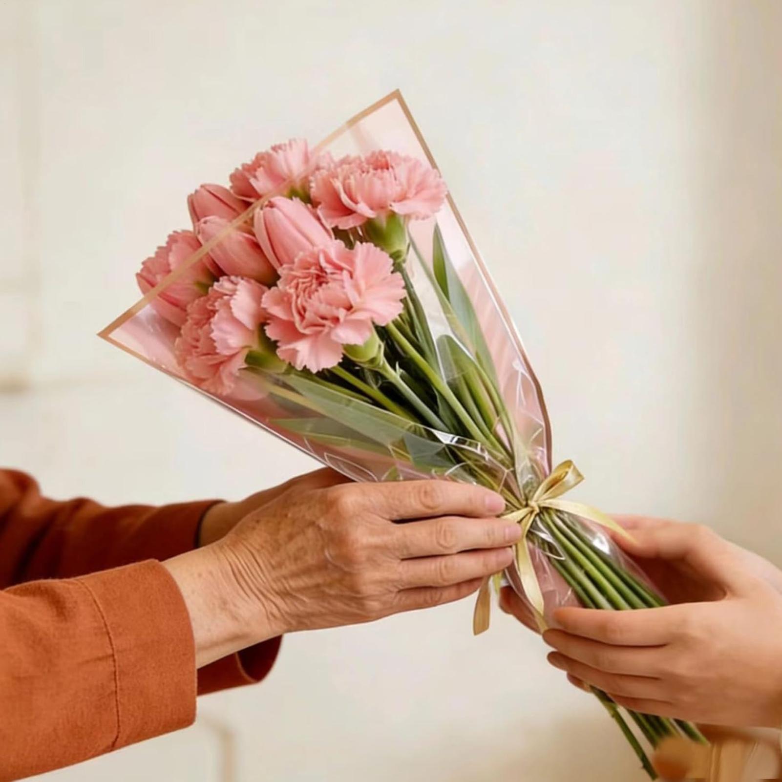 Flower Wrapping Bags 50 Pieces - Florist Supply Ribbon 리뷰 및 가격