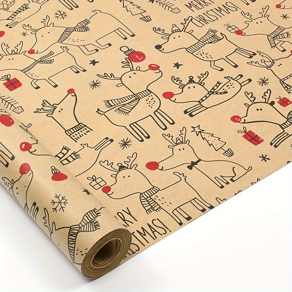 1roll Vintage Reindeer Kraft W - Flower Wrap Kraft 리뷰 및 가격