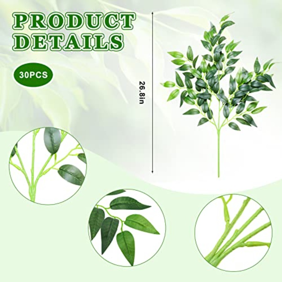 Pcs Artificial Italian Ruscus  - Ruscus Stem Faux 리뷰 및 가격