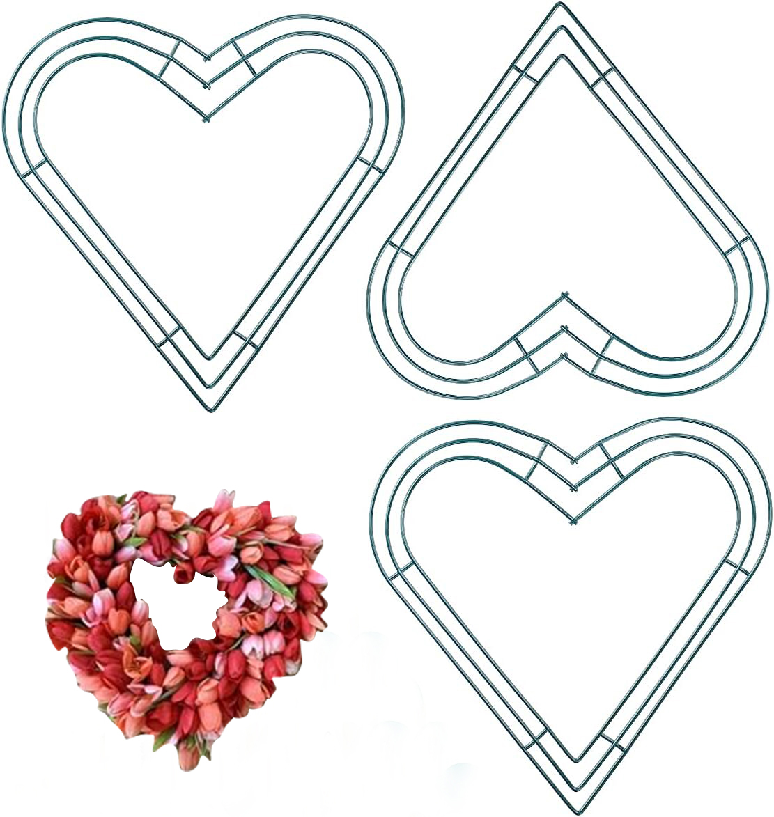 3 Pack Premium Metal Heart  Fo - Wreath Form Wire 리뷰 및 가격