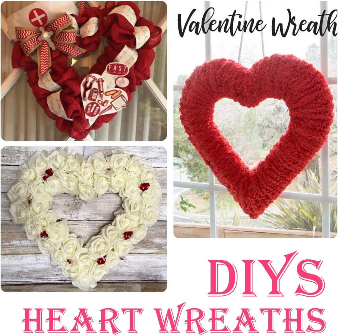 3 Pack Premium Metal Heart  Fo - Wreath Form Wire 리뷰 및 가격