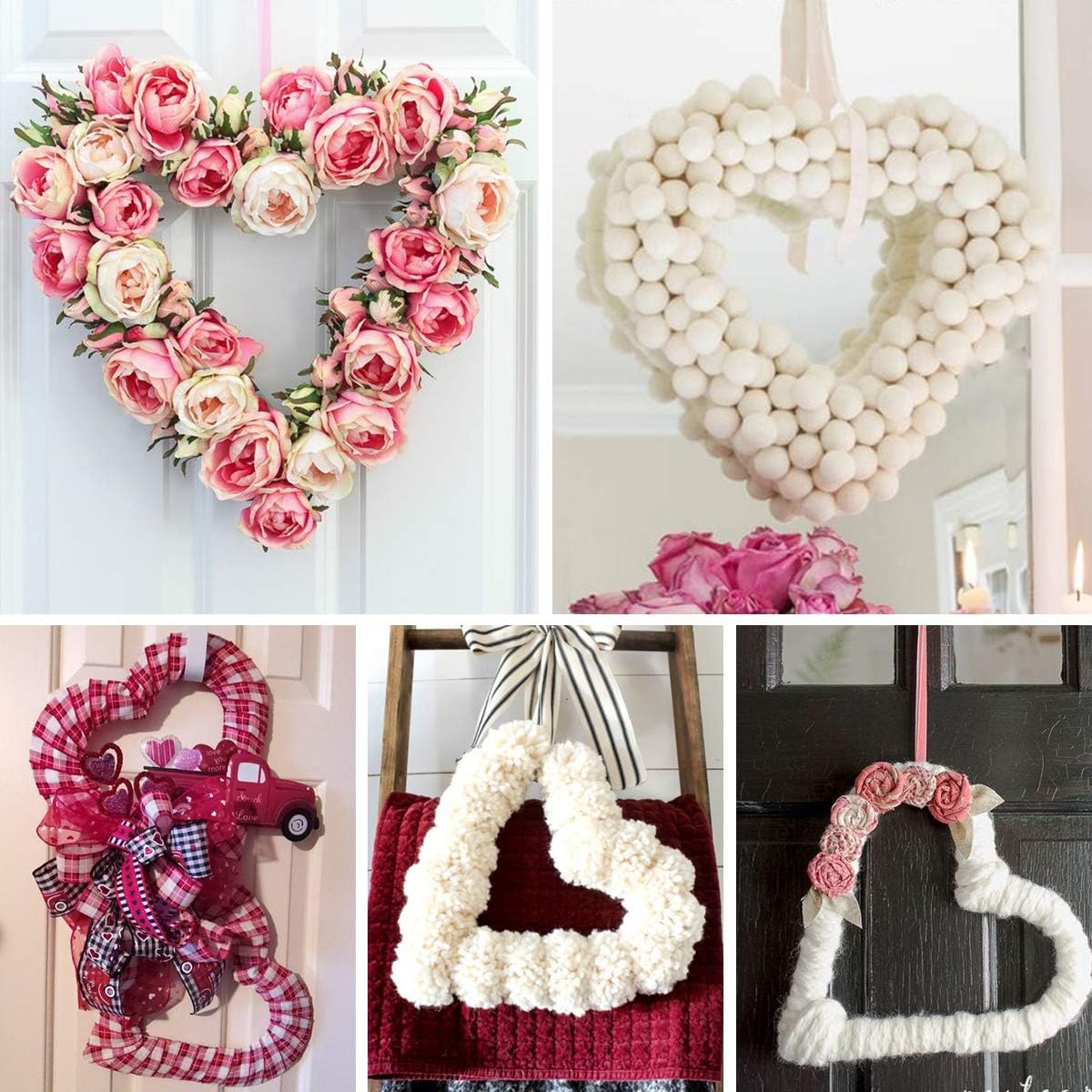 3 Pack Premium Metal Heart  Fo - Wreath Form Wire 리뷰 및 가격