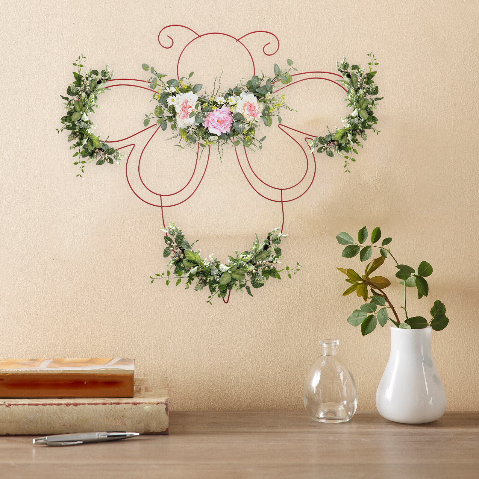 Bee Flower Wreath Metal Frame  - Wreath Form Wire 리뷰 및 가격