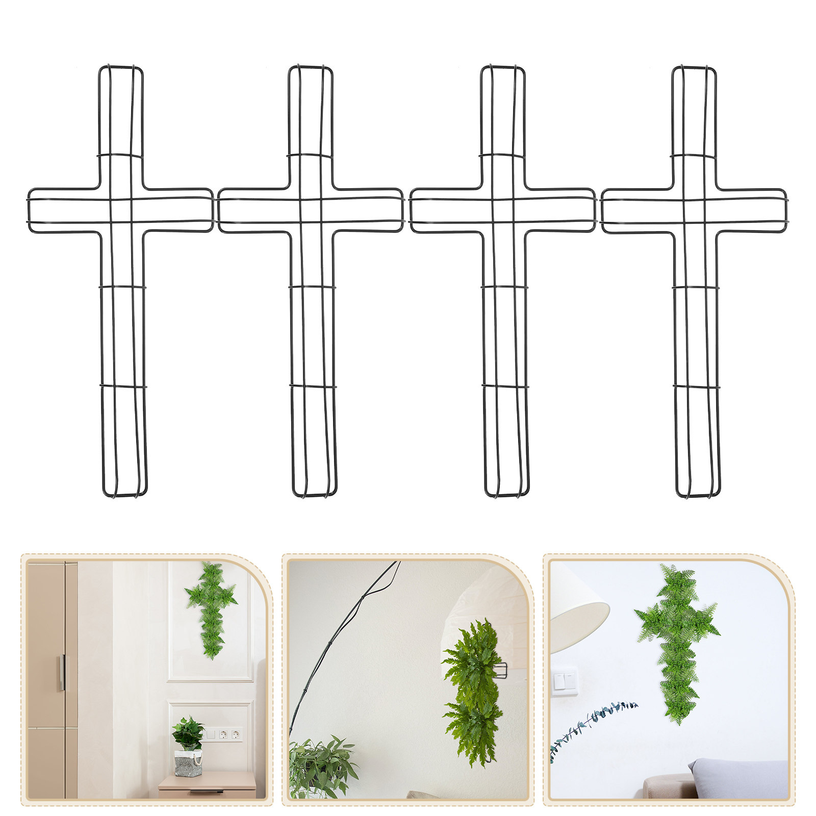 4Pcs Flower Wreath Iron Frame  - Wreath Form Wire 리뷰 및 가격