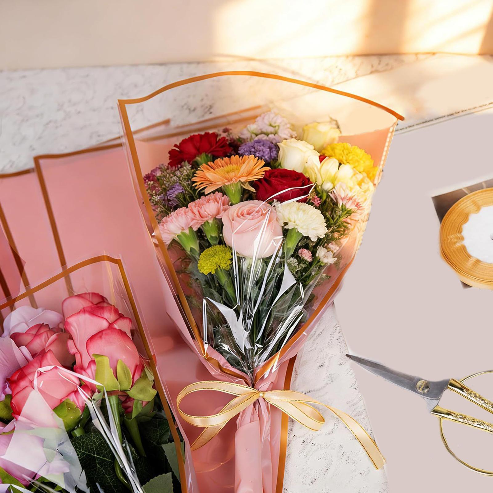 Flower Bouquet Bags 50 Pieces  - Florist Supply Ribbon 리뷰 및 가격