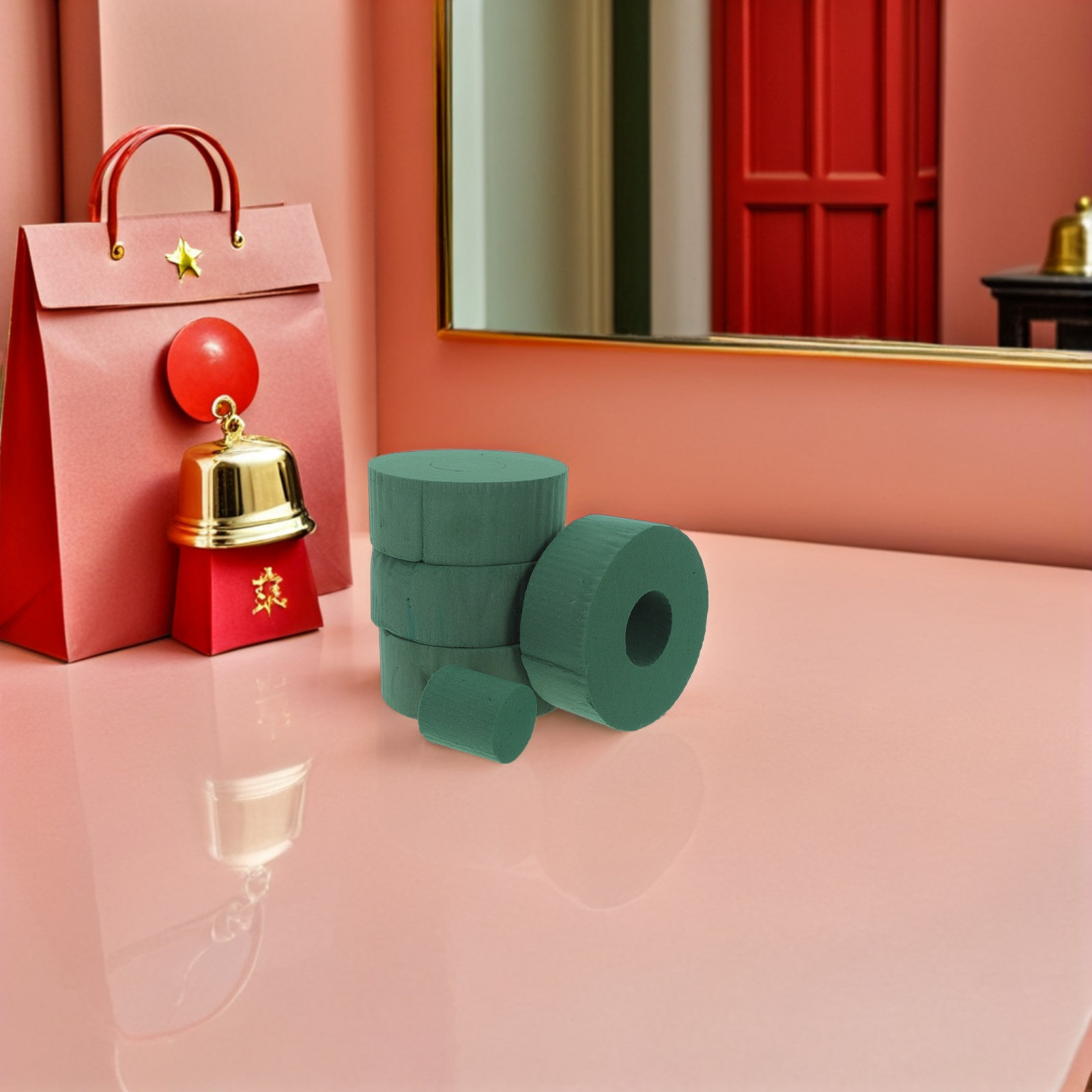 4Pcs Round Floral Foam Blocks  - Floral Foam Oasis 리뷰 및 가격