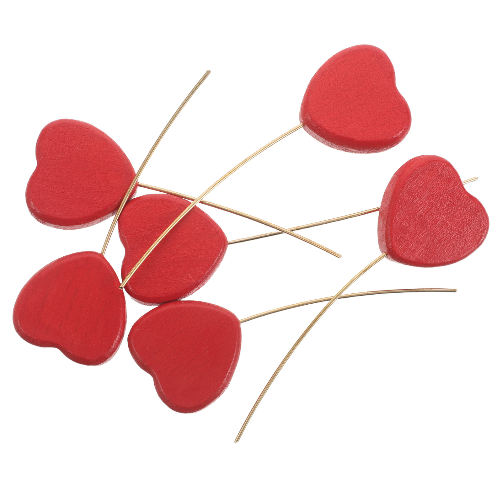 6Pcs Heart Wooden Picks Vase F - Floral Picks Wood 리뷰 및 가격