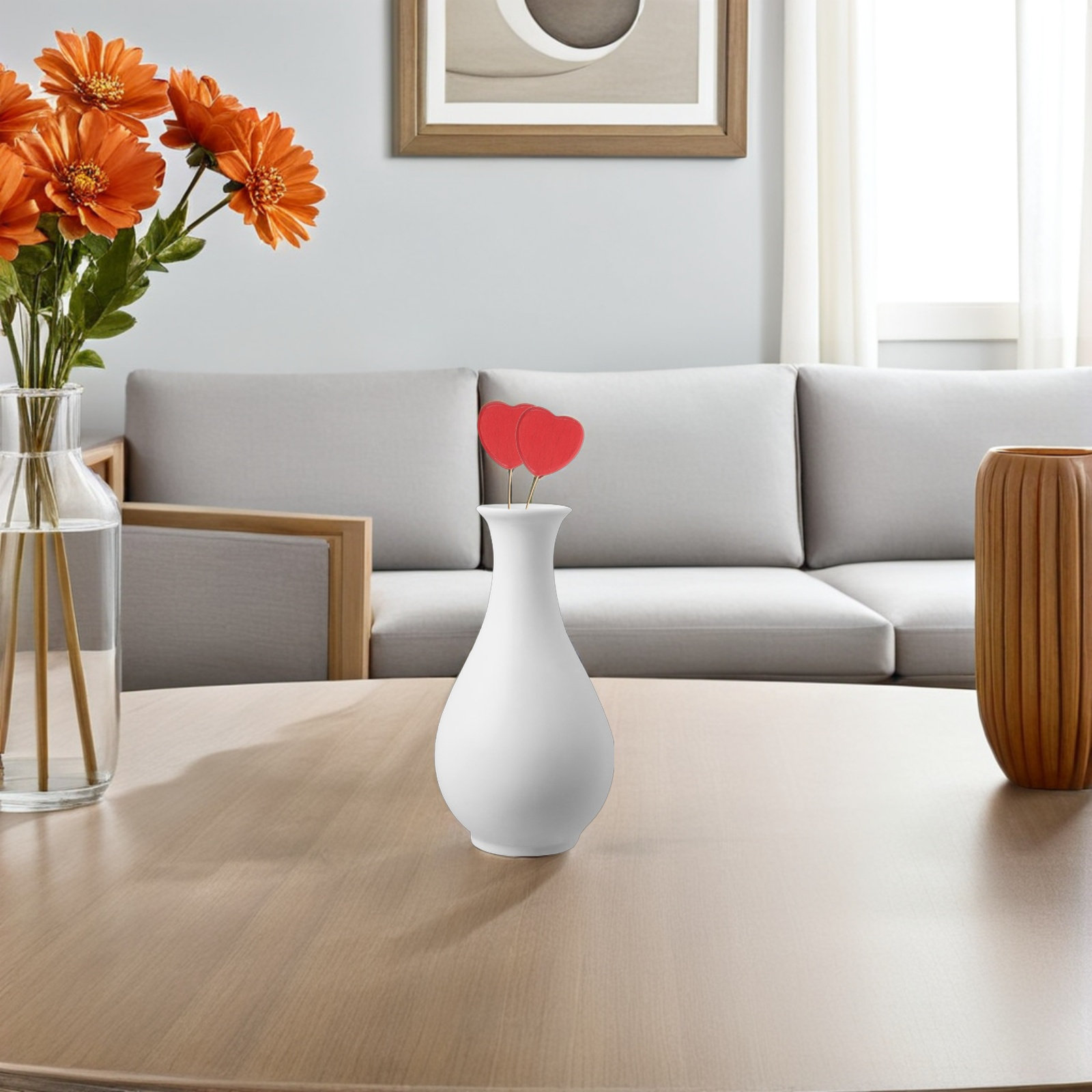 6Pcs Heart Wooden Picks Vase F - Floral Picks Wood 리뷰 및 가격